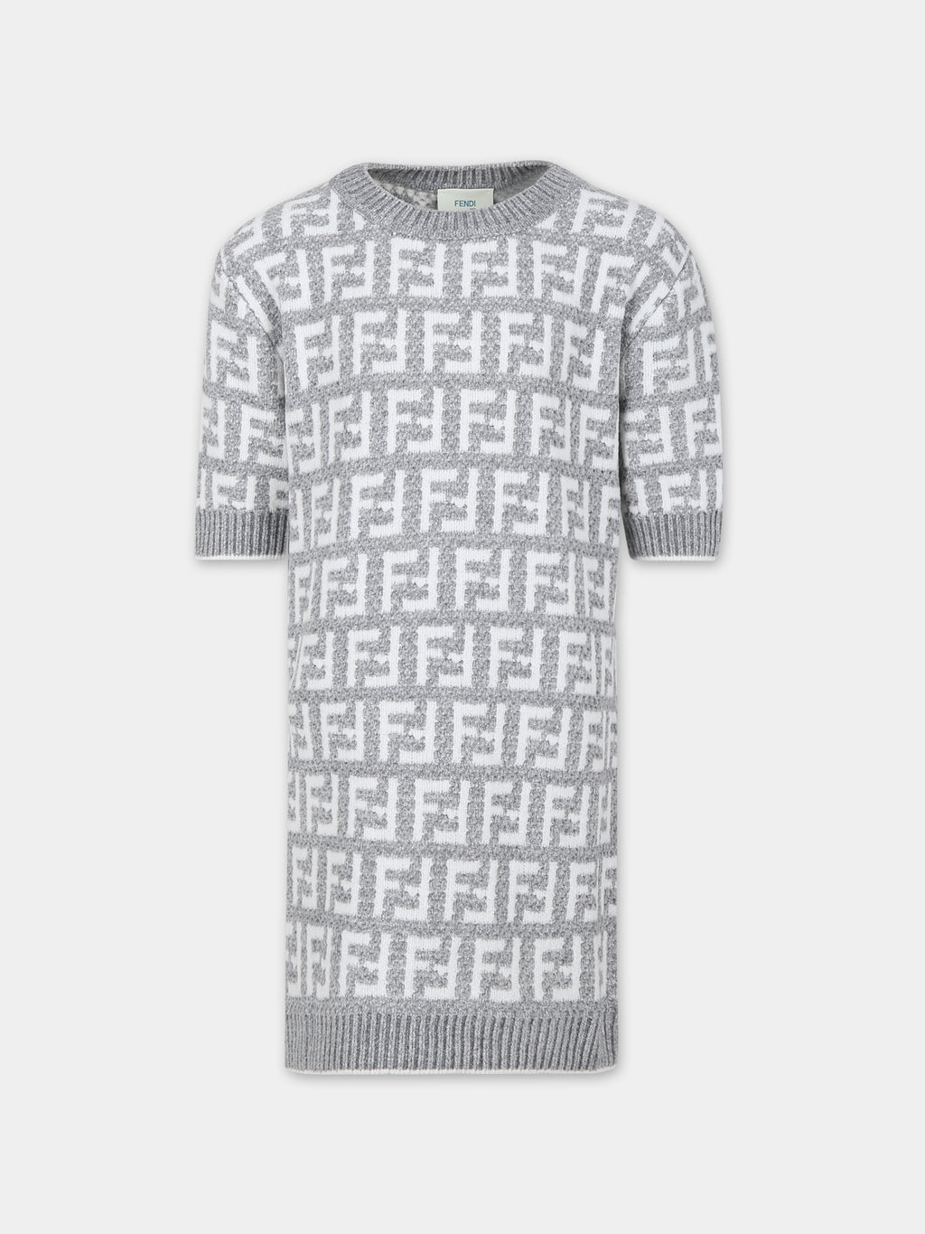 Grey dress with logo for girl